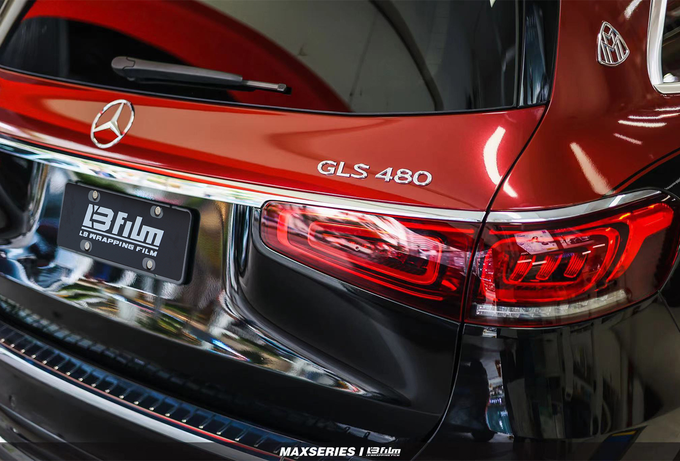 奔馳-GLS480原廠漆車厘子紅